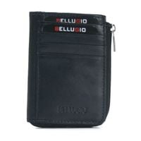 Skórzane etui na karty Bellugio RFID - granatowe