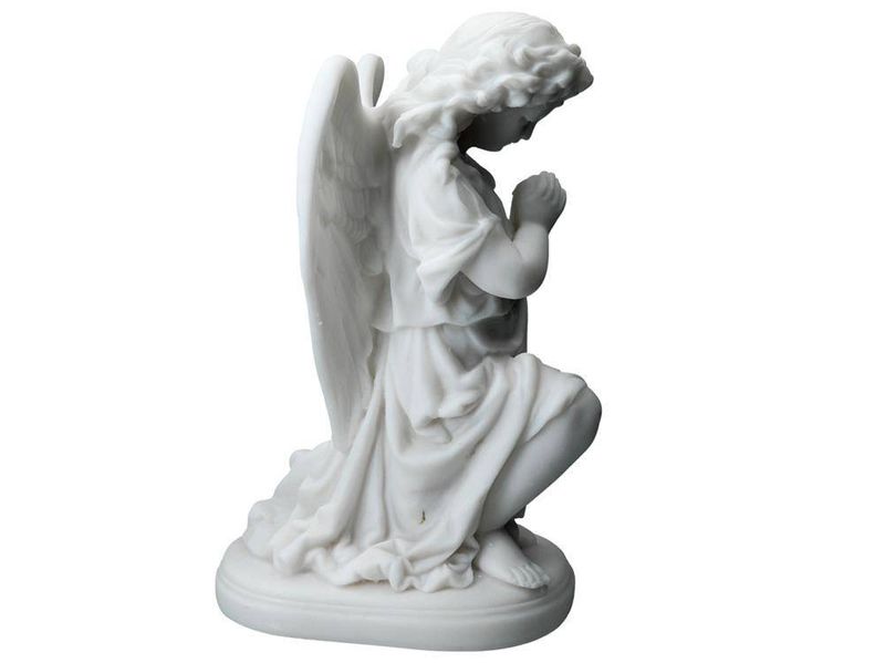 Anioł - alabaster grecki Biały zdjęcie 3