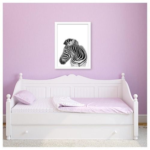 Obraz w ramie białej, Zebra 60x90 na Arena.pl