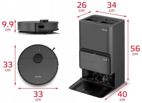 ROBOT SPRZĄTAJĄCY MOPUJĄCY WELLTEC R90 PRO + STACJA 5W1 + AKCESORIA na Arena.pl