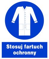 ZNO-32 ZNAK BHP nakazu- STOSUJ FARTUCH OCHRONNY