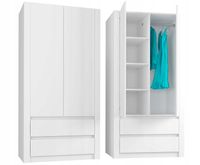 Szafa garderoba 90cm 2d 2sz biała B-20