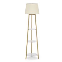 Lampa podłogowa z półkami złota rama Oświetlenie