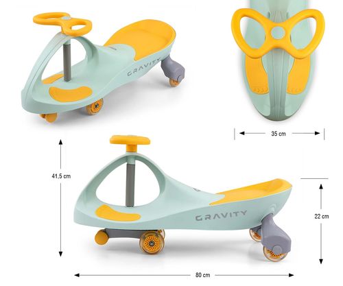 MILLY MALLY Jeździk Grawitacyjny Gravity Lime Yellow na Arena.pl