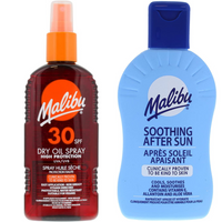 Malibu SPF30 Olejek Brązujący 200ml + Balsam Po Opalaniu 200ml