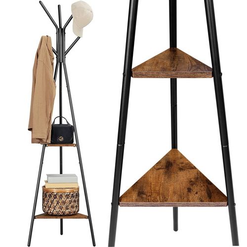 Wieszak loftowy stojący ALDO RUSTIC czarny na Arena.pl