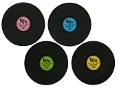 Duże Winylowe Podkładki pod Talerze - Zestaw 4 szt, Różne Kolory Styl Retro