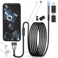 KAMERA INSPEKCYJNA IPHONE ANDROID 3w1 ENDOSKOPOWA 2M FULL HD do telefonu PC