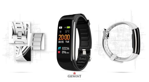 Smartband Giewont Czarny GW200-2 + Pasek Biały na Arena.pl