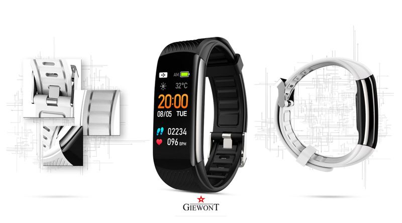Smartband Giewont Czarny GW200-2 + Pasek Biały zdjęcie 9