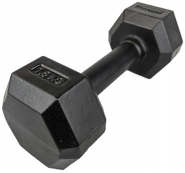 Hantla żeliwna hexagonalna HEX 7,5 kg zdjęcie 1