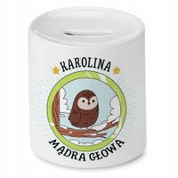 Skarbonka 330 Ml Dla Karoliny Córki Dziecka Z Nadrukiem Ze Zdjęciem