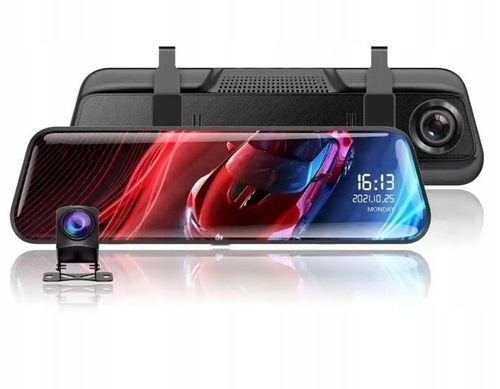 Wideorejestartor w lusterku z kamerą cofania samochodowa 2w1 WIF APLIKACJA na Arena.pl