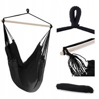 Hamak brazylijski fotel wiszący boho czarny