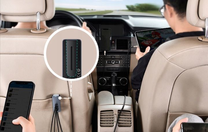 Ładowarka samochodowa Baseus Share Together 2x USB, 2x USB-C, 120W zdjęcie 12