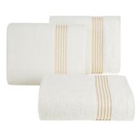 Ręcznik z bordiurą i błyszczącą nicią LILA 30X50 jasnokremowy