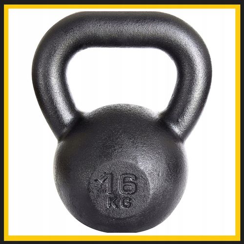 Kettlebell żeliwny odważnik kula kettle 16kg na Arena.pl