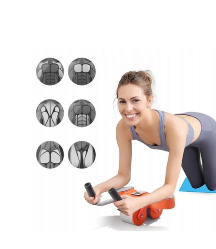 Kółko Roller Z Automatycznym Odbiciem Do ćwiczen Mięśni Brzucha z matą na Arena.pl