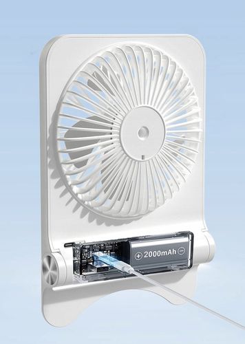 Wiatrak Wentylator Biurkowy Mini Wentylator Biurkowy USB 3 Prędkości Biały na Arena.pl