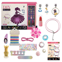 Zestaw Do Robienia Biżuterii Bransoletek Diy Koraliki Charms Makeup Lakiery