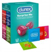 DUREX Surprise Me Mix Zestaw 4 Rodzaje Prezerwatyw 40szt