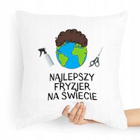 Poduszka Fryzjera Najlepszy Fryzjer Na Świecie Z Nadrukiem Ze Zdjęciem
