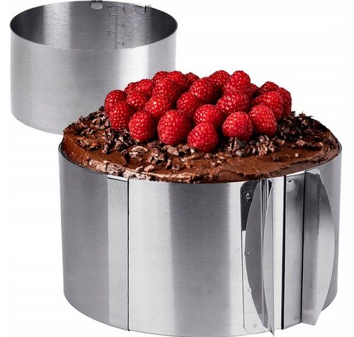 Rant Do Tortu Regulowany Śr 16-30CM Tortownica Wysoki 15 cm + 3 Łopatki OLK na Arena.pl