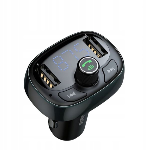 BASEUS TRANSMITER FM BLUETOOTH ŁADOWARKA SAMOCHODOWA MP3 2x USB SD/ TF 3.4A zdjęcie 7