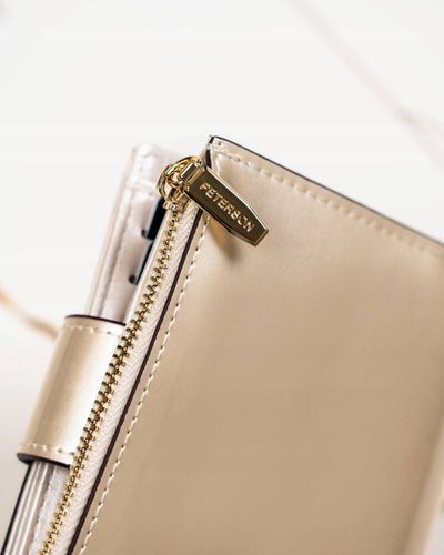 pojemny portfel damski ze skóry ekologicznej - peterson na Arena.pl