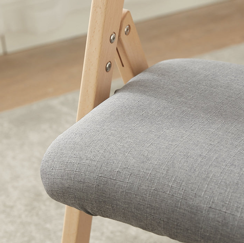 Kuchenne krzesło drewniane składane biurowe do biura jasnoszare siedzisko na Arena.pl