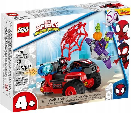 Zestaw Prezent Klocki LEGO MARVEL 10781 Trójkołowiec Spider-Man 4+ Torba na Arena.pl