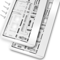 RAMKI TABLICY REJESTRACYJNEJ BIAŁE KOMPLET 2SZT EU RAMKI POD TABLICE KOMPLET