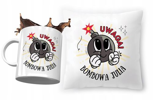 Zestaw Dla Juli Poduszka + Kubek Na Prezent Z Nadrukiem Ze Zdjęciem na Arena.pl