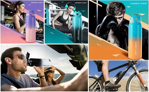 Kubek termiczny Termos Bidon na napoje kawę Sportowy izolowany z ustnikiem na Arena.pl