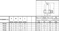 SZEKLA ŁAŃCUCHOWA GM049-G8 16MM OBCIĄŻENIE 8T - SZEK 16 G8