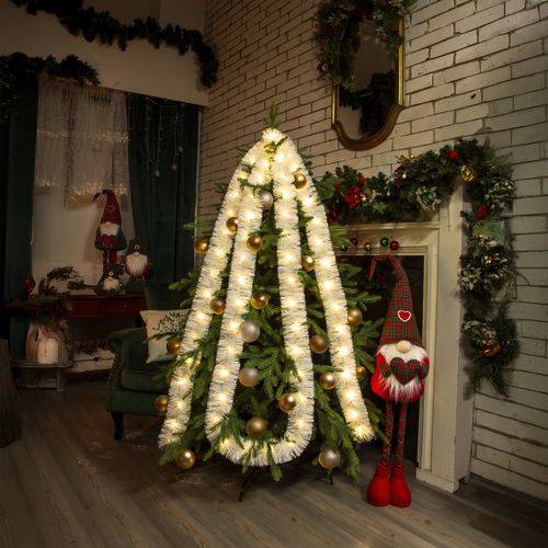 łańcuch led choinkowy biały na baterie świąteczny na choinkę 6 metrów na Arena.pl