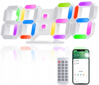 Zegar elektroniczny LED budzik termometr timer sterowany aplikacją