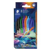 DŁUGOPIS AUTOMATYCZNY MULTIVERSE 8 SZTUK MIX KOLORÓW STAEDTLER