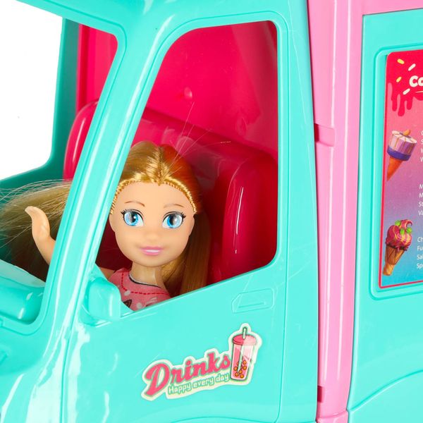 Samochód dla Lalek Auto Kamper Duży Food Truck Domek Akcesoria Lalka 21 el. zdjęcie 9
