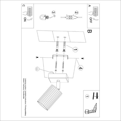 Kinkiet KARBON czarny na Arena.pl