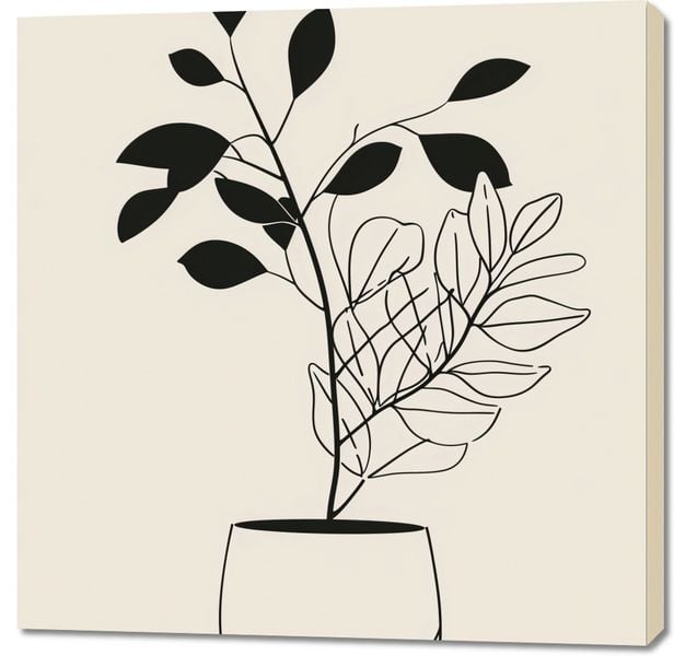 Obraz 100x100cm Prostota Doniczki zdjęcie 1