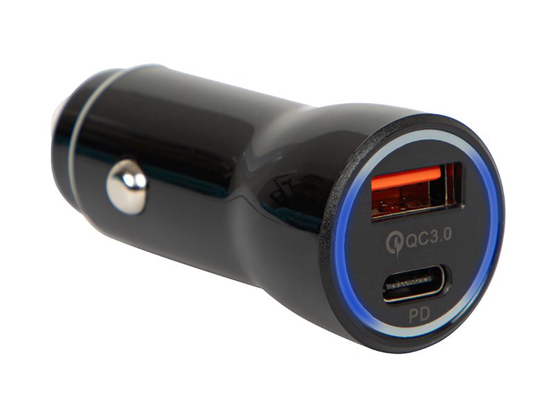Ładowarka samochodowa gniazdo 2x USB-A+USB-C 36W G36W zdjęcie 1