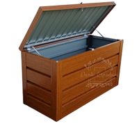 Skrzynia ogrodowa metalowa kufer 150x60x70cm  złoty dąb GP526