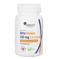 ALINESS BETA GLUKAN ODPORNOŚĆ ZDROWIE JELIT 250 MG 100 KAPS