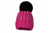 BROEL MAGGIE czapka na zimę duży pompon fuksja 50-52
