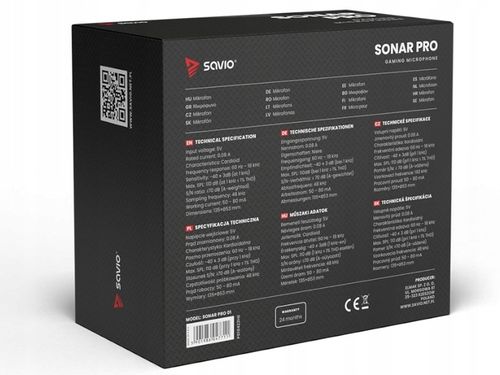 Mikrofon Pojemnościowy Gamingowy Studyjny USB statyw SAVIO SONAR PRO 01 na Arena.pl