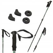 Kije Kijki nordic walking trekkingowe regulowane ENERO z pokrowcem ZIELONE