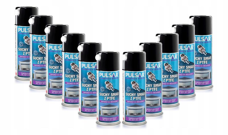 PULSAR SUCHY SMAR TEFLONOWY DO BRAM PTFE 400ml x11 zdjęcie 1