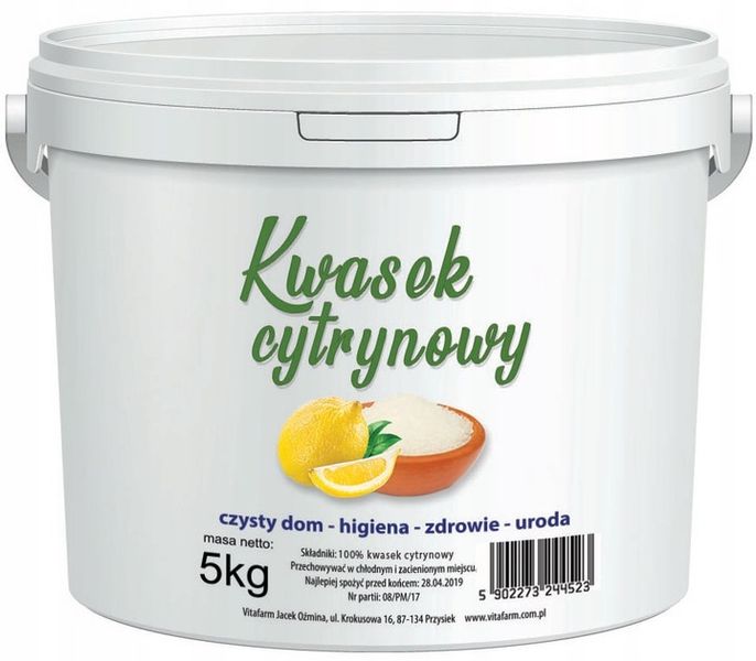 KWASEK CYTRYNOWY KWAS SPOŻYWCZY 5KG zdjęcie 1