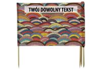 PARAWAN PLAŻOWY Kolorowe półkola z indywidualnym napisem 5 PANELI 38.5